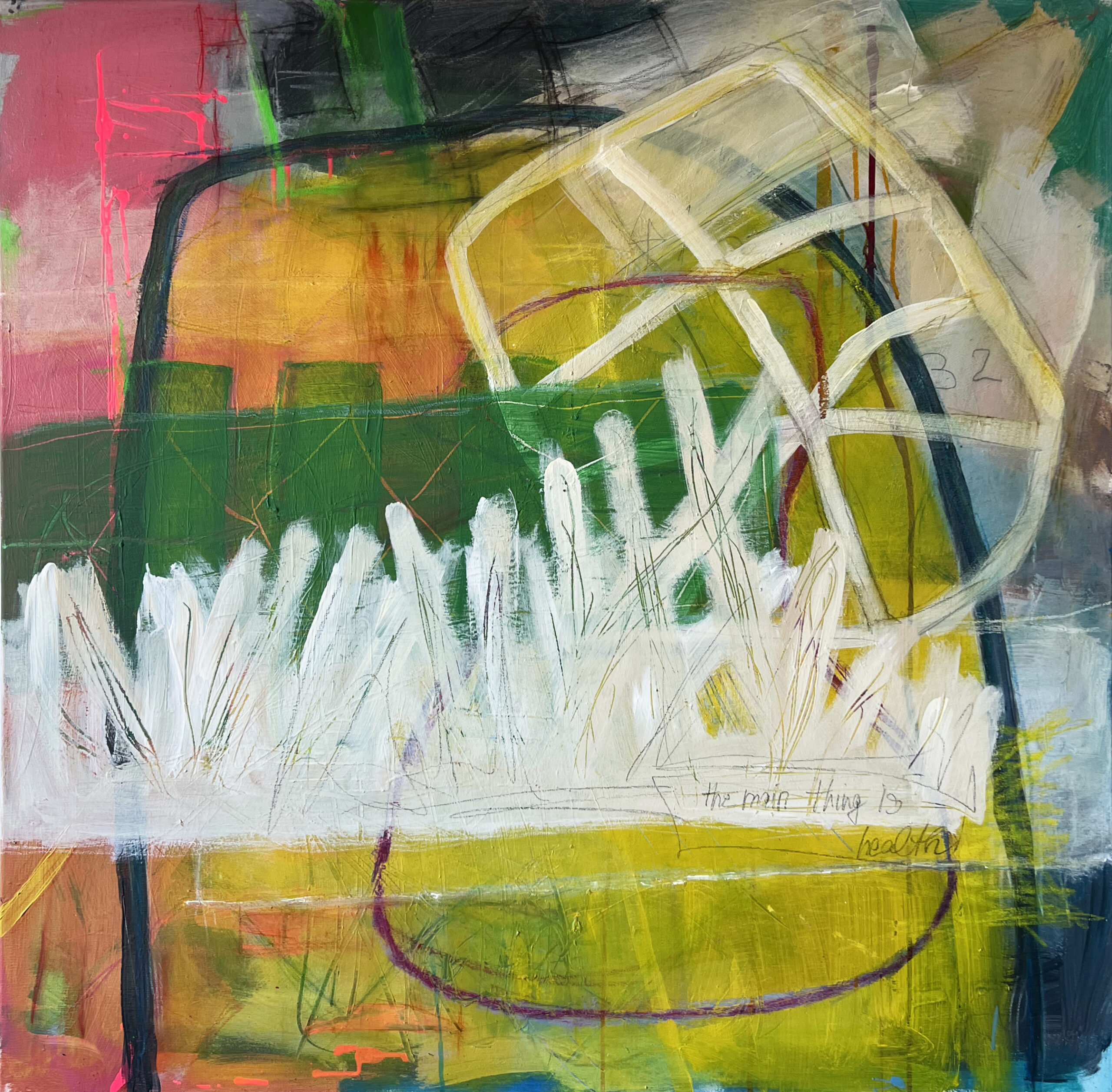 ohne-title-33 Ohne Titel (33), Acryl-Mischtechnik auf Leinwand, 100 x 100 cm, 2025